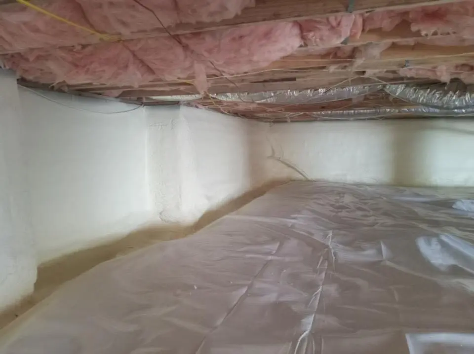 Crawl space encapsulation with closed-cell spray foam for Metal Roof Coating in Zeeland